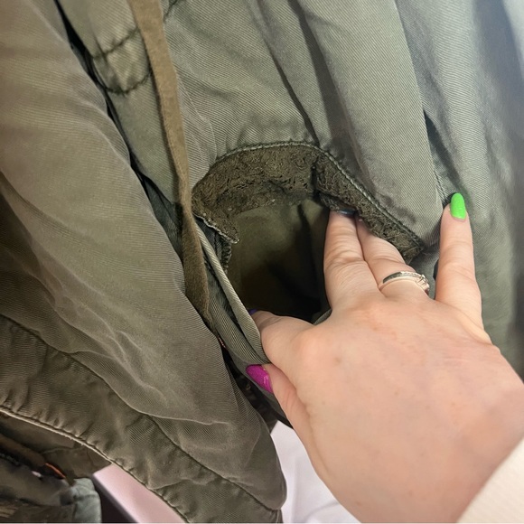 Anthropologie Hei Hei Etta Layered Green Utility Draped Jacket, size Medium - Picture 8 of 10